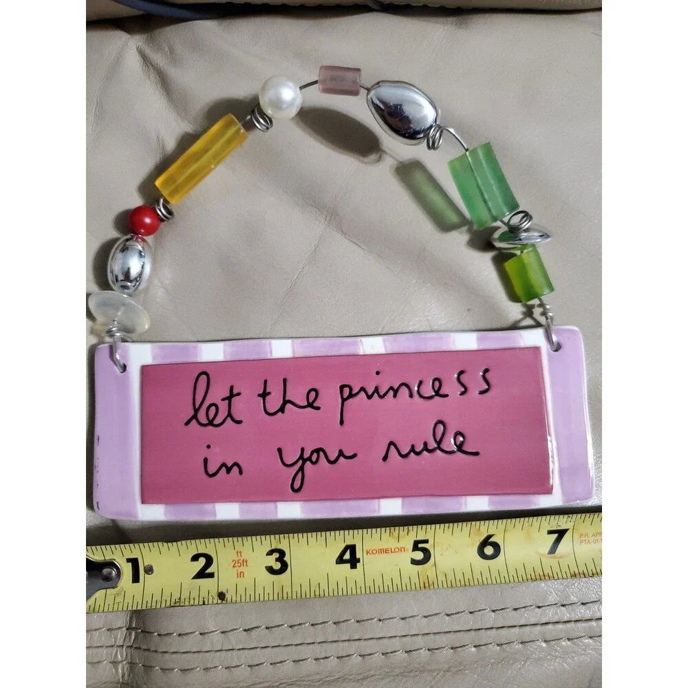 Sandra Magsamen Dept 56 Ceramic Plaque 7” Let The Princess In You Rule